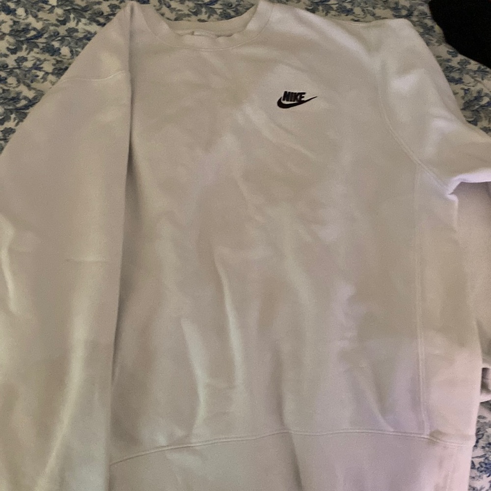 White Nike sweatshirt